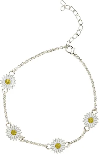 Pulsera de aleación de girasol tobillera europea y creativa simple de dos colores margarita tobillera tobillera femenina simple margarita creativa