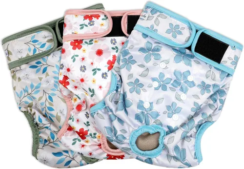 Miniatura 23 de Pañales lavables para perros, para hembras caninas, reutilizables, para periodo de celo, altamente absorbentes, para incontinencia, con broches
