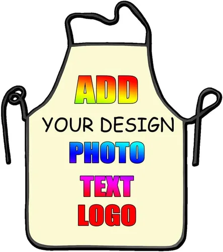 Miniatura 6 de NALAHOME Delantales personalizados para hombres y mujeres delantales personalizados con logotipo de texto fotográfico Negro