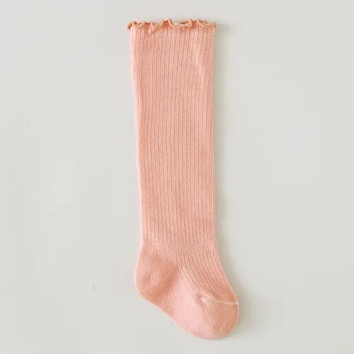 Miniatura 9 de QandSweet Calcetines altos hasta la rodilla para bebé, recién nacido, sin costuras, para niñas pequeñas, con lazo grande, de algodón