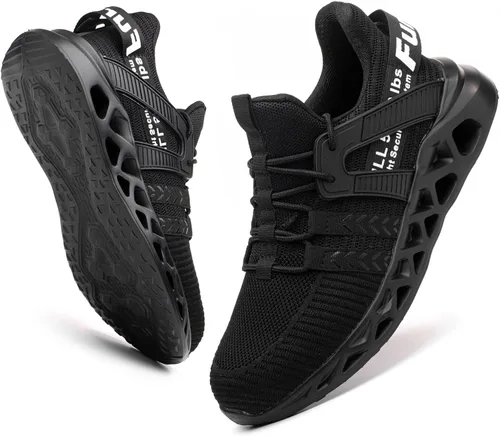 Furuian Zapatos de punta de acero para hombres y mujeres cómodos tenis de acero para hombres zapatos de seguridad zapatos de trabajo antideslizantes
