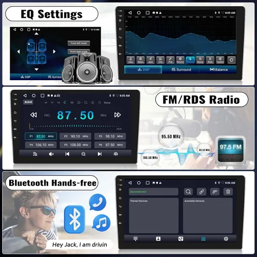 Miniatura 5 de Android 15 [4 núcleos 64G] Radio estéreo para coche Mazda 5 2005-2010 con CarPlay Android Auto, unidad principal de pantalla táctil HD de 9