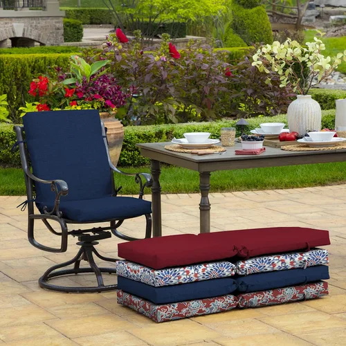 Miniatura 5 de ARDEN - Cojín para silla de comedor al aire libre, 20 x 20 pulgadas, resistente a la lluvia y a la decoloración, color azul zafiro Leala Zafiro Azul