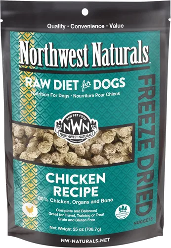 Miniatura 21 de Northwest Naturals Alimento liofilizado para perros de pescado blanco y salmón - Nuggets de tamaño bocado - Sin granos, alta en proteínas, dieta