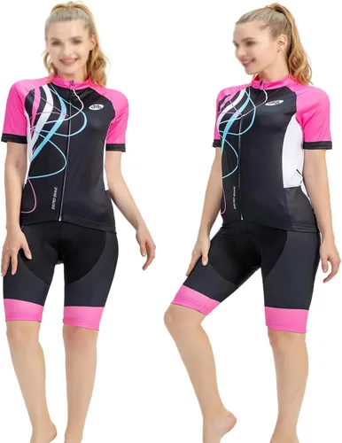 Miniatura 62 de Jersey de ciclismo para mujer, de manga corta, secado rápido, transpirable, para montaña.