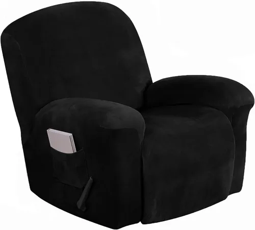 Miniatura 43 de Aedlcal Fundas para sofá reclinable, 10 piezas, fundas de sofá reclinable de felpa de terciopelo con consola central, con bolsillo lateral