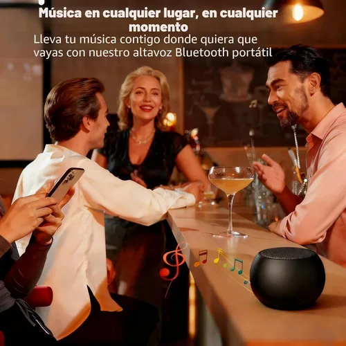 Miniatura 8 de Altavoz Bluetooth portátil mini, pequeño altavoz inalámbrico Bluetooth 5.3 con sonido estéreo, graves profundos, emparejamiento TWS, impermeable