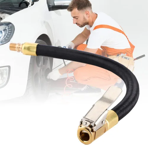 Watris Veiyi Adaptador de manguera de inflador de neumáticos, tubo de extensión portátil para inflador de neumáticos, manguera de extensión de bomba