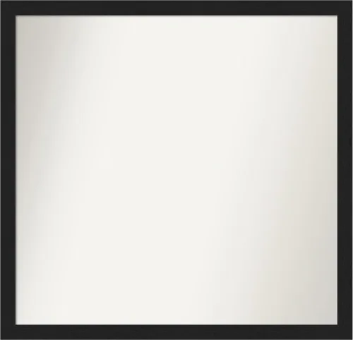 Miniatura 182 de Amanti Art Espejo de baño negro para sobre fregadero, 22 x 22 pulgadas, espejo de tocador cuadrado estrecho negro Avon, marco de madera casual