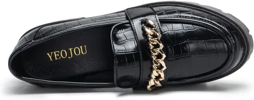 Miniatura 3 de Women's Loafers Slip Ons Replaceable Straps Chunky Platform Lug Sole Loafers Women Shoes Work Driving