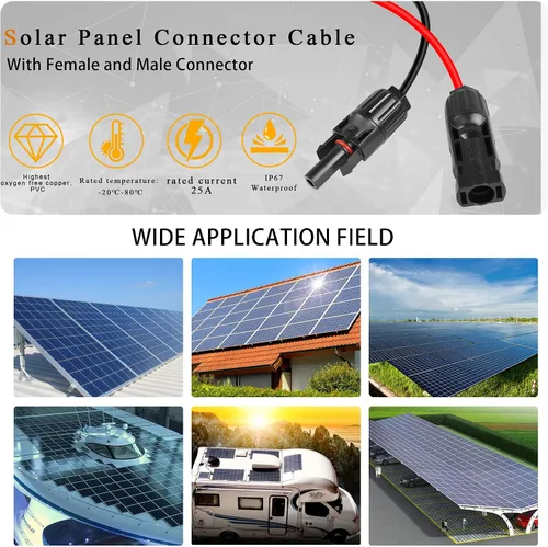 Miniatura 6 de QIANRENON Cable de conector de panel solar 12AWG Conector de panel solar a clip de batería, cable de extensión de cocodrilo a conectores solares