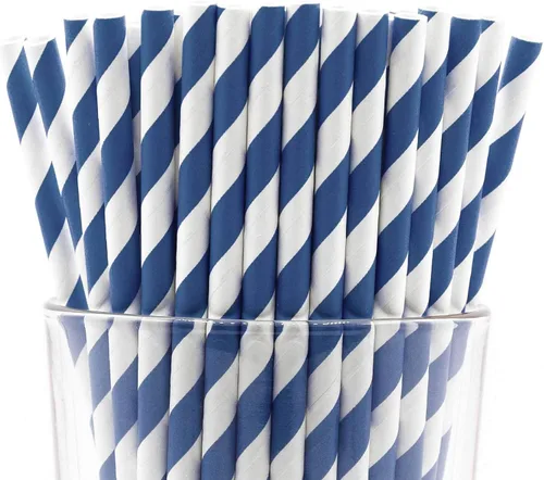 Miniatura 32 de Paquete de 150 pajitas de papel biodegradables con lunares rojos de 4 capas (compostables, no tóxicas, sin BPA)