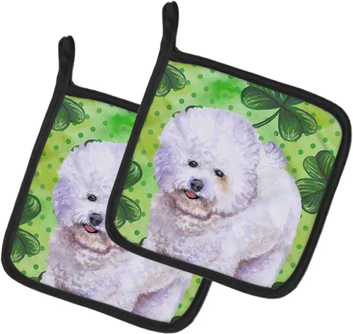 Miniatura 148 de Caroline's Treasures BB9655PTHD - Juego de soportes para ollas de cocina resistentes al calor, almohadillas calientes para horno, 7 1/2 x 7 1/2