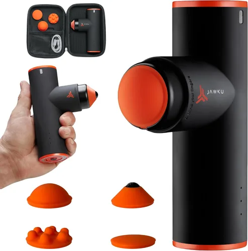 JAWKU Muscle Blaster Mini pistola de masaje de percusión inalámbrica, estimulación de mano recargable, vibración ultra silenciosa y masajeador