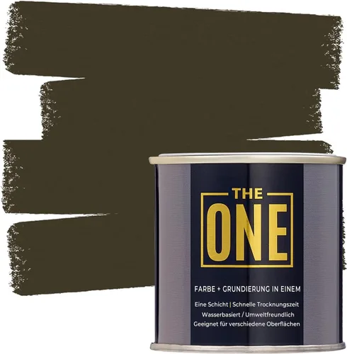 Miniatura 30 de THE ONE Pintura e imprimación todo en uno, negro mate, 8.5 onzas líquidas/250ml, fórmula de 1 capa, decoración fácil de interiores y exteriores
