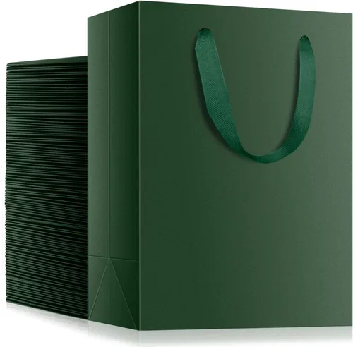 Miniatura 44 de EUSOAR Bolsas de compras de papel con asas, paquete de 25 bolsas pequeñas de papel kraft de 5.9 x 2.3 x 7.8 pulgadas, bolsa de mercancía
