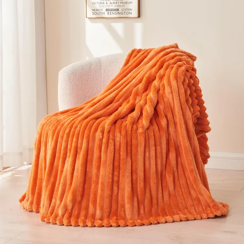 Miniatura 82 de NEWCOSPLAY Manta de Tiro Súper Suave Aqua Franela Sedosa Premium Forro Polar Jacquard Acanalado 3D Ligero Manta de Cama Uso en Todas las Estaciones