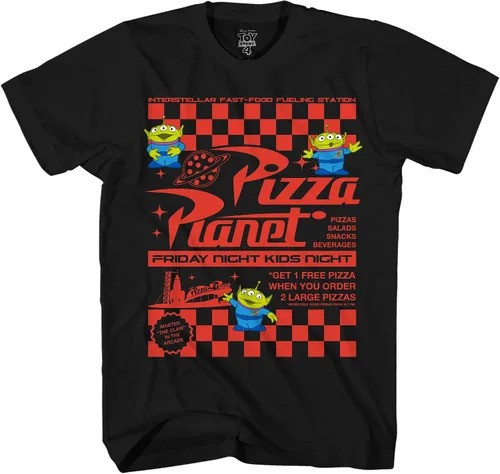 Disney Pixar Toy Story Pizza Planet Take Out Flyer Disneyland World Tee Funny Humor Camiseta gráfica para hombre