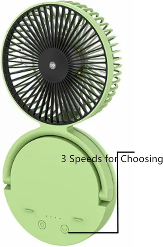 Miniatura 5 de OGZ Ventilador portátil inalámbrico para viajes con temporizador remoto, ventilador de escritorio pequeño de 7 pulgadas con luz nocturna LED