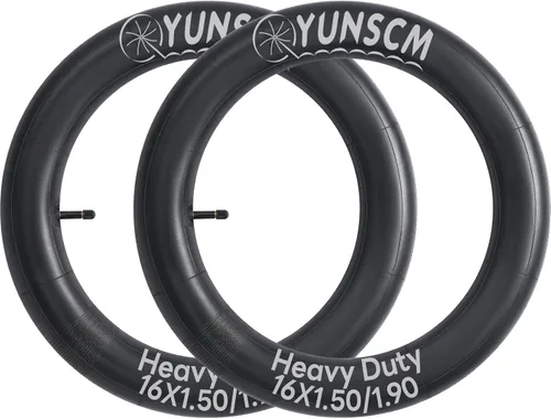 2 tubos de neumáticos de bicicleta resistentes de 16 pulgadas de 16 x 1.50/1.90 AV32MM Schrader Valve 38/48-305 tubos interiores 16 tubos de