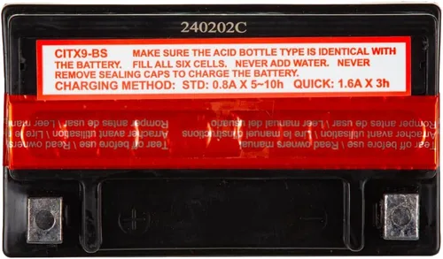 Miniatura 6 de Interstate Batteries YTX9-BS - Batería de 12 V 8 Ah Powersports 130CCA AGM Recargable Reemplazo para BMW, Honda, Kawasaki motocicletas, cuatrimotos