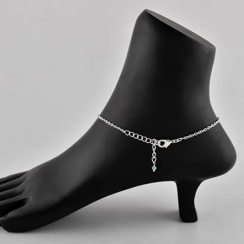 Miniatura 55 de YANARA Pulsera de tobillo para mujer, piedra de nacimiento natural, cuentas de piedras preciosas, tobillera delicada hecha a mano de 9 pulgadas +