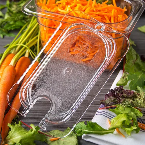 Miniatura 6 de Carlisle FoodService Products StorPlus StorPlus - Tapa universal de policarbonato con muescas, superficie plana con muescas, transparente
