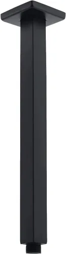 Miniatura 7 de Brazo de ducha con brida de 24 pulgadas para montaje en techo, extensor recto cuadrado de repuesto de tubería, brazo de ducha extra largo para Negro