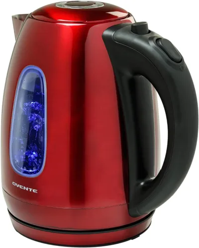 Miniatura 9 de Ovente. Hervidor de agua eléctrico de 0.45 galones, inalámbrico, de acero inoxidable, libre de BPA, Beige Beige KS96