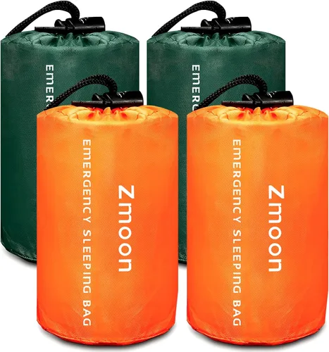 Miniatura 10 de Zmoon - Bolsa de dormir de emergencia, bolsa de supervivencia, impermeable y térmica portátil, sacos de vivac, bolsas de bivy, bolsa de dormir