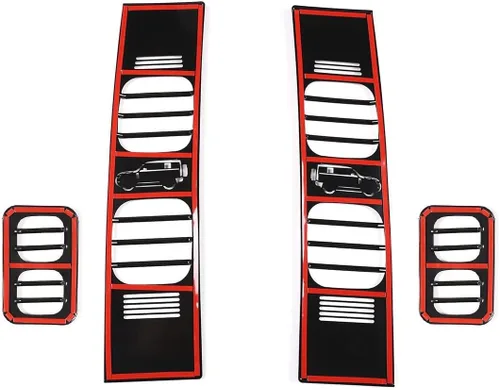 Miniatura 6 de YIWANG Cubierta de protección de luz trasera de coche ABS negra para Land Rover Defender 90 110 2020-2022