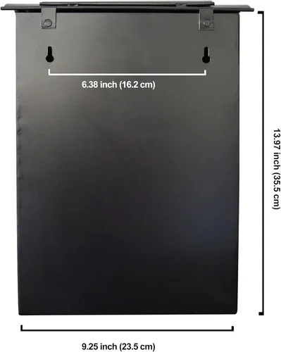 Miniatura 10 de NACH Buzón con bloqueo, 13.9 x 3.93 x 10.6 pulgadas, buzón negro con cerradura, soporte de pared para buzón colgante - El buzón con cerradura Emily