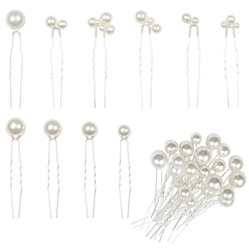 ELANE 38 horquillas de pelo de perlas para peinados de boda, accesorios para el cabello de novia, accesorios para el cabello para mujeres y niñas