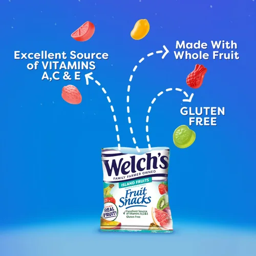 Miniatura 6 de Welch's Paquete de aperitivos de frutas, frutas mixtas y frutas isleñas, sin gluten, paquete a granel, bolsas individuales de una sola porción, 0.8