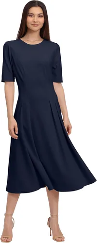 Miniatura 2 de Maggy London Vestido midi plisado doble de manga corta para mujer