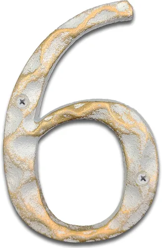 Miniatura 20 de Números de dirección de casa de 5 pulgadas de alto, número único de buzón de metal de hierro fundido, letras para puerta exterior o delantera, Letra