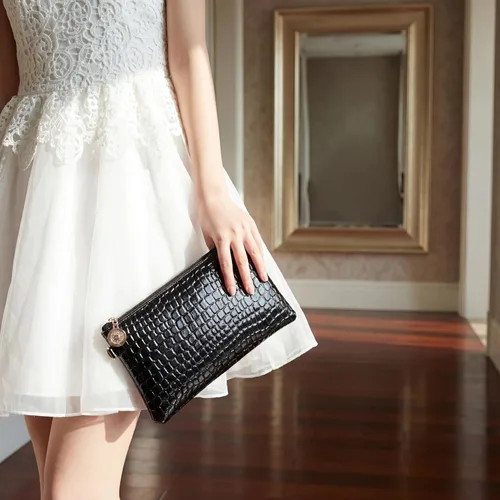 Miniatura 3 de Bolsa de Mano con Cremallera para Mujer, Bolso Cruzado, Bolso de Hombro, Cartera