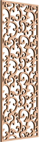 Miniatura 170 de Wheatland Paneles de pared decorativos de madera con calado, 9 3/8 pulgadas de ancho x 24 3/8 pulgadas de alto x 1/4 de alto, nogal