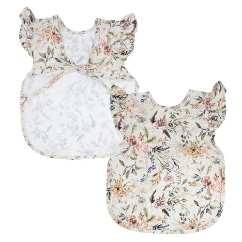 Miniatura 14 de BapronBaby Flutter Boho Floral Bapron – Babero más seguro sin lazo para el cuello para bebés y niños pequeños – Suave impermeable resistente a