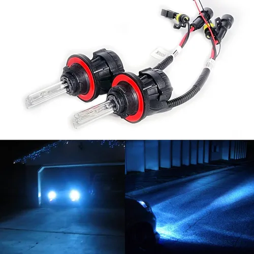 Miniatura 6 de Bombillas HID H4 9003 Bi-Xenon de 35 W superbrillantes de doble luz para faros delanteros, 10000 K, azul profundo, paquete de 2