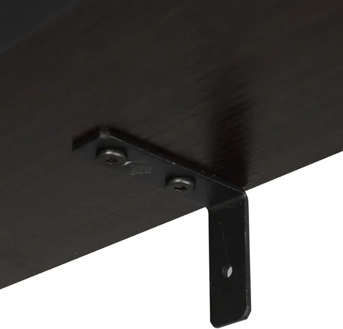Miniatura 7 de Estantería industrial de 5 niveles, estantería montada en la pared, estantería de escalera de madera con marco de metal, estantes colgantes