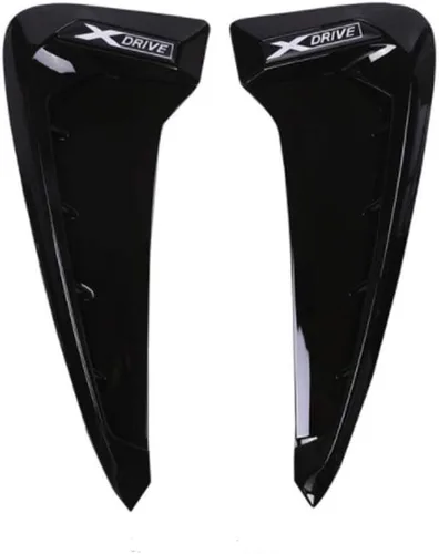 Miniatura 5 de Para BMW X5 F15 2014 2015 2016 2017 Car styling ABS Chrome lateral Wing Fender Air Guide Vents Frame Trim Accesorios (Negro+rojo)