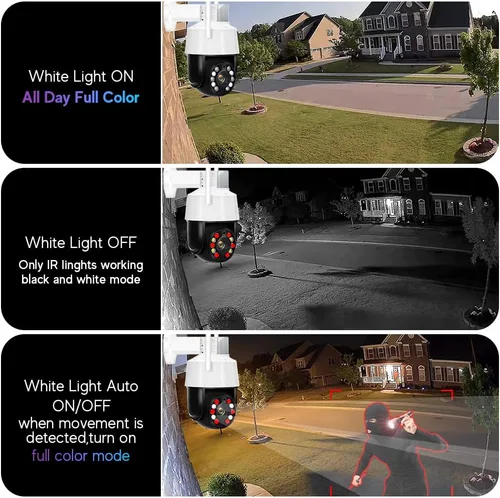 Miniatura 8 de EVERSECU Tuya Smart WiFi 5MP 20X Zoom óptico de seguimiento automático PTZ cámara de seguridad PTZ para exteriores, panorámica/inclinación/zoom