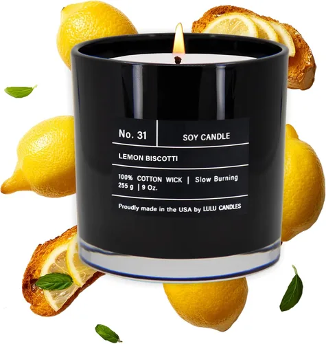 Miniatura 91 de Lulu Candles After Dark - Vela perfumada en tarro de soja de lujo de teca y caoba, vertida a mano en los Estados Unidos, Velas altamente perfumadas
