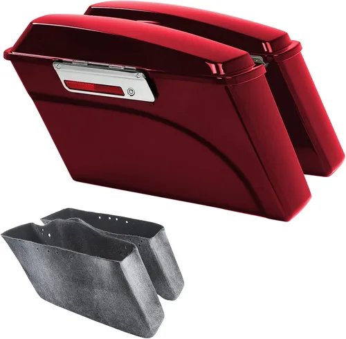 Miniatura 18 de Alforjas rígidas mate TCMT para maletero de silla de montar para Harley Touring Road King Street Glide Ultra Classic FLHT FLHR FLHX 1994-2013