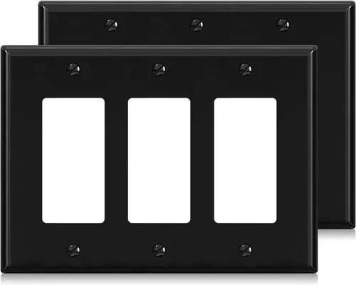 Miniatura 23 de ELEGRP Placas decorativas de pared de 3 posiciones, tamaño mediano 4.88" H x 6.75" L, cubierta frontal termoplástica irrompible para interruptor