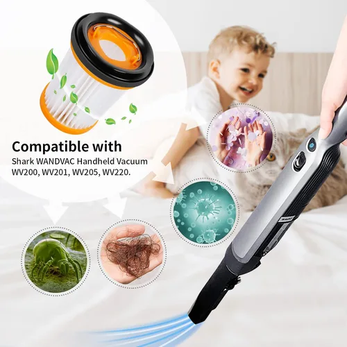 Miniatura 2 de KEEPOW Wandvac - Filtro de repuesto compatible con aspiradora de mano Shark WANDVAC WV201 WV200 WV205 WV220, comparado con el número de pieza