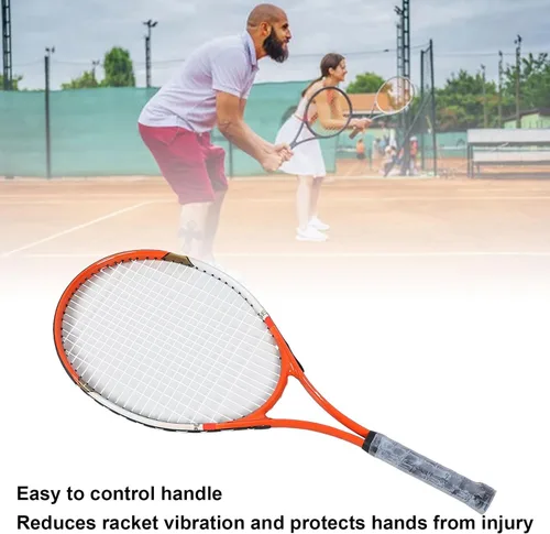 Miniatura 3 de Raqueta de tenis de 27 pulgadas, raqueta recreativa de nailon de aleación de aluminio con bolsa de raqueta, para principiantes, jugadores Red