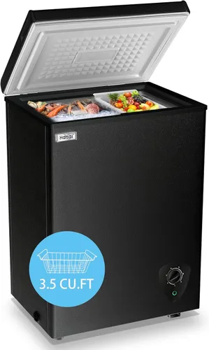 Miniatura 12 de Congelador de Cofre 5.0 Pies Cúbicos Pequeño Congelador Profundo Blanco Puerta Superior Mini Congelador con Canasta Removible, Bajo Ruido, 7 5.0