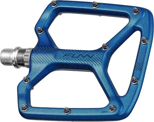 Miniatura 12 de Funn Python - Pedales planos de bicicleta - Pedales de bicicleta de plataforma ancha para bicicleta de montaña BMX/MTB, eje CrMo de 9/16 pulgadas